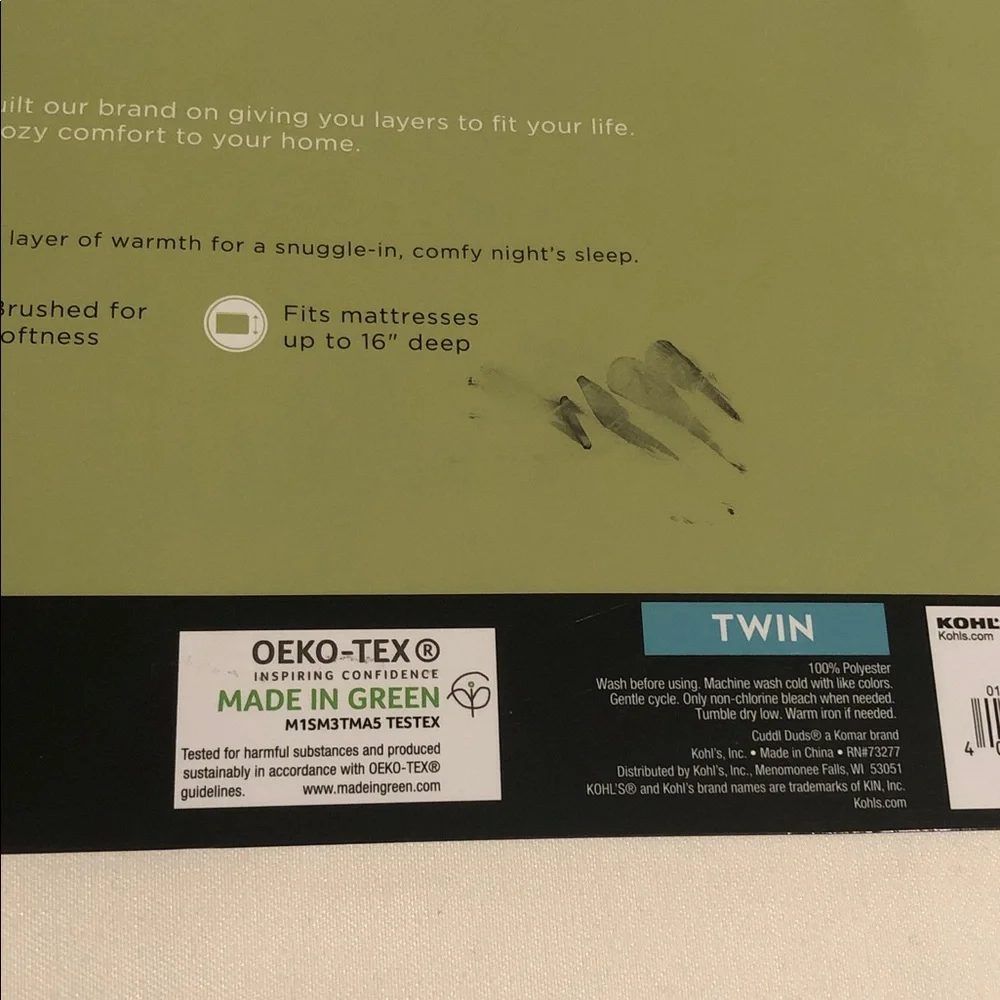 🆕Cuddl Duds White Sheet Set Twin  NWT